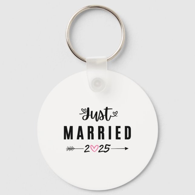 Llavero Recién Casados Est 2025 Luna de Miel Bodas Parejas (Anverso)