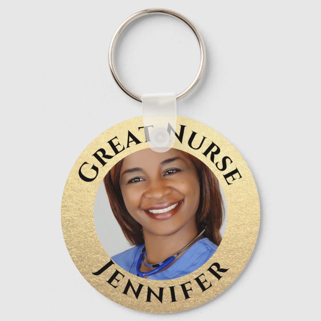 Llavero Reconocimiento del nombre de la enfermera de fotog (Anverso)