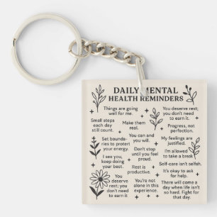 Llavero Recordatorios diarios de salud mental
