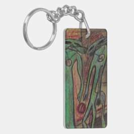 Llavero Rectangle (doble cara) Keychain"Chinese Cats"