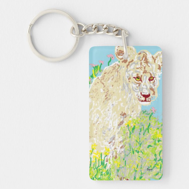 Llavero Rectangle (doble cara) Keychain Lion Africano (Frente)