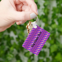 Rectangle Keychain metalizado Color negro