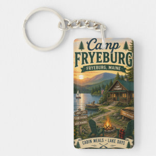 Llavero rectangular acrílico de Camp Fryeburg Main