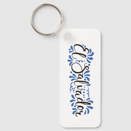 Llavero Rectangular con Diseño de El Salvador