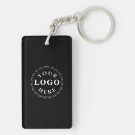 Llavero Rectangular con Logo y Código QR Personali