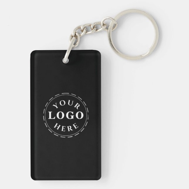 Llavero Rectangular con Logo y Código QR Personali (Atrás)