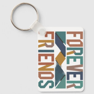 Llavero Rectangular de Aluminio Amigos por Siempre