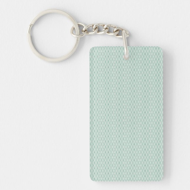 Llavero Rectangular | Diseño Menta Doble Cara (Frente)