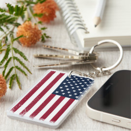 Llavero Rectángulo Bandera Acrílica Americana Tema Keychai