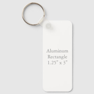 Llavero Rectángulo de Aluminio, 1.25" x 3"