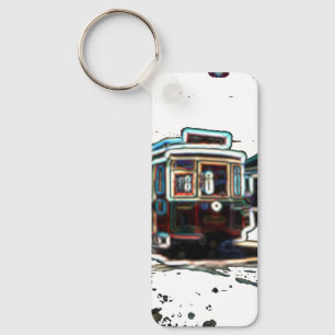 Llavero Rectángulo de aluminio de la TRC Neon streetcar Ke