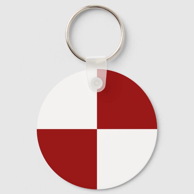 Llavero Rectángulos rojo y blanco (Anverso)