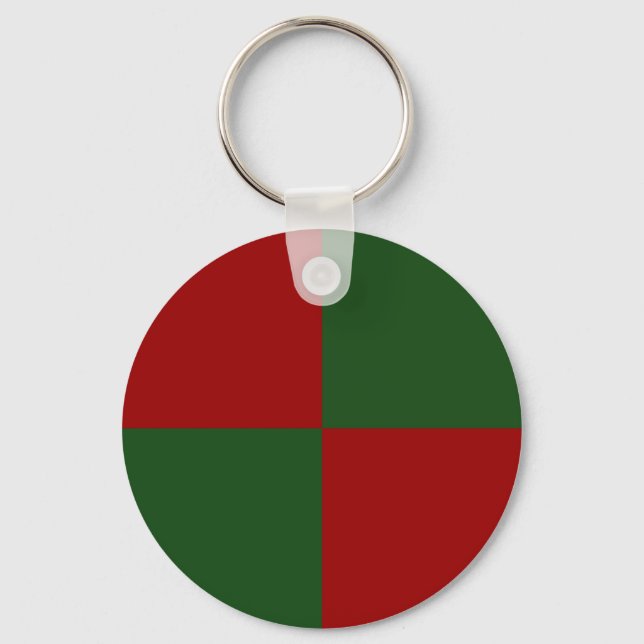 Llavero Rectángulos rojo y verde (Anverso)