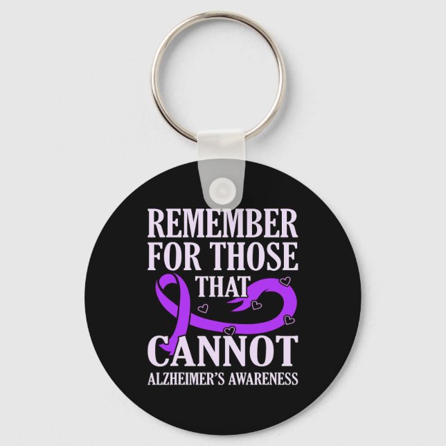 Llavero Recuerden para los que no pueden alzheimer (Anverso)