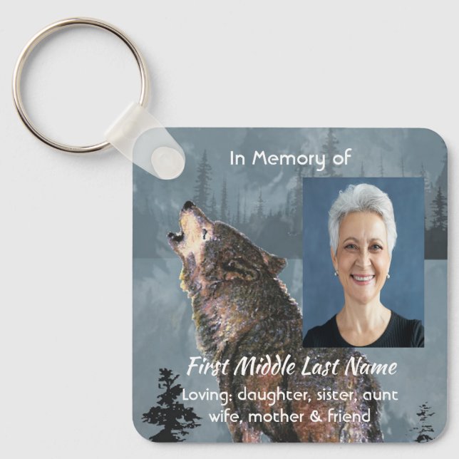 Llavero Recuerdo conmemorativo cristiano Arte del lobo aul (Anverso)