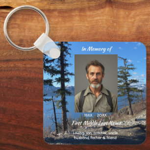 Llavero Recuerdo conmemorativo cristiano Lago Bosque Árbol