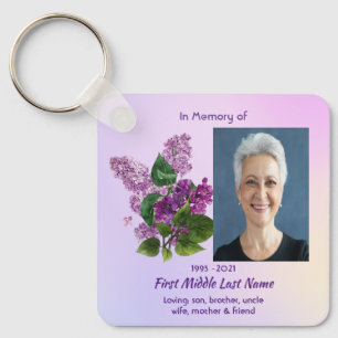 Llavero Recuerdo conmemorativo Flor de jardín de lilas 