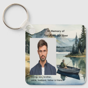 Llavero Recuerdo conmemorativo lago de pesca en barca