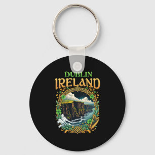 Llavero Recuerdo de acantilados marinos de Dublín Irlanda 