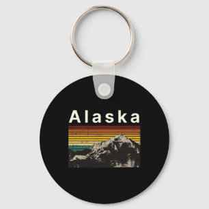 Llavero Recuerdo de Alaska Senderismo Montañas Atardecer V