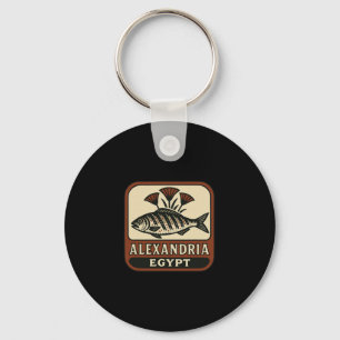 Llavero Recuerdo de Alejandría Egipto Pez Egipcio Y Viaje
