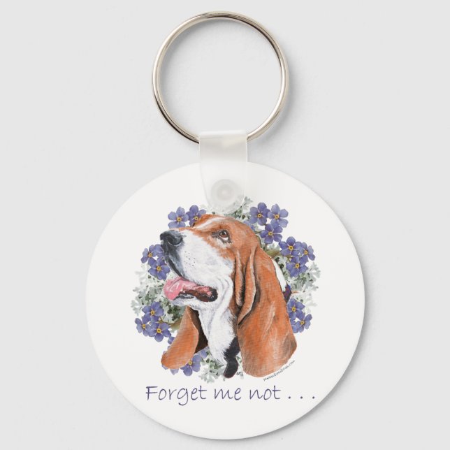 Llavero Recuerdo de Basset Hound (Anverso)