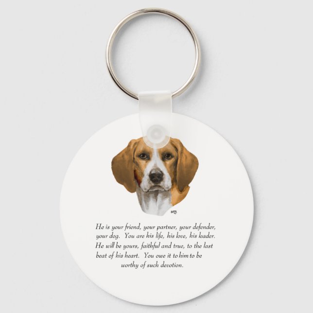 Llavero Recuerdo de Beagle MACHO (Anverso)
