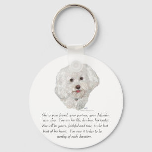 Llavero Recuerdo de Bichon Frise HEMBRA