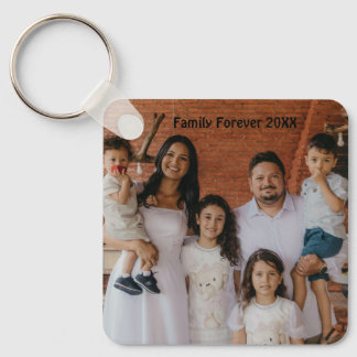 Llavero Recuerdo de círculo de aluminio con foto familiar