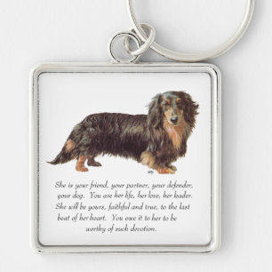 Llavero Recuerdo de Dachshund - Hembra