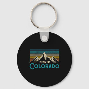 Llavero Recuerdo de Denver Colorado Montañas Vintage Sende