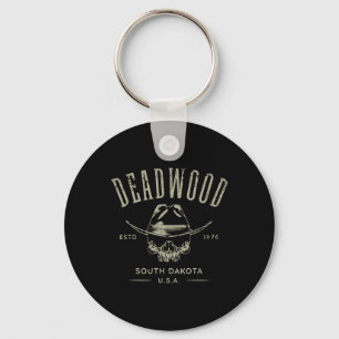 Llavero Recuerdo de diseño angustiado de Deadwood Dakota d