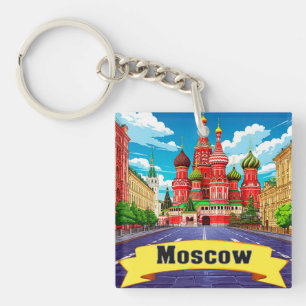 Llavero 🧲 Recuerdo de Explorador de Moscú Rusia
