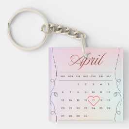 Llavero Recuerdo de Fecha Especial Personalizado