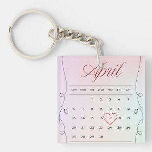 Llavero Recuerdo de Fecha Especial Personalizado