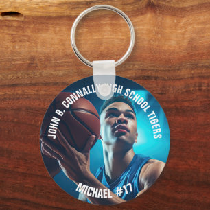 Llavero Recuerdo de Foto de Jugador de Baloncesto de Escue