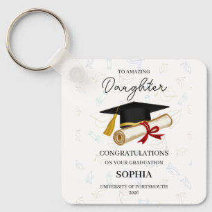 Llavero Recuerdo de Graduación Personalizado para Hija Nom