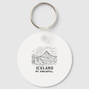 Llavero Recuerdo de Islandia Mt Kirkjufell Senderismo Auro