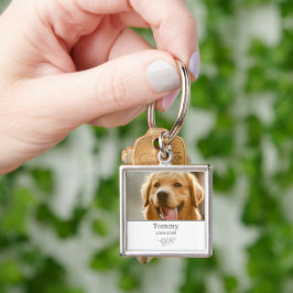 Llavero Recuerdo de nombre y fecha de memorial de mascota 