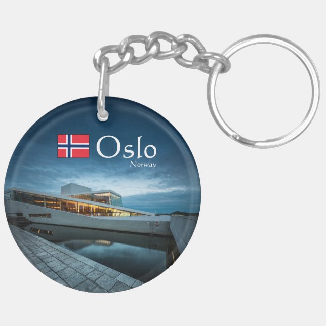 Llavero Recuerdo de Oslo Noruega (Izquierda Bajo)