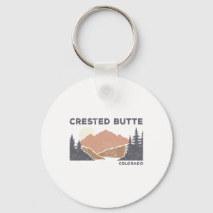 Llavero Recuerdo de senderismo retro Vintage Crested Butte