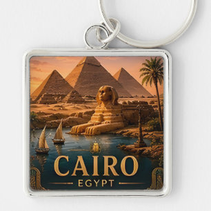 Llavero 🧲 Recuerdo de vacaciones en El Cairo, Egipto para