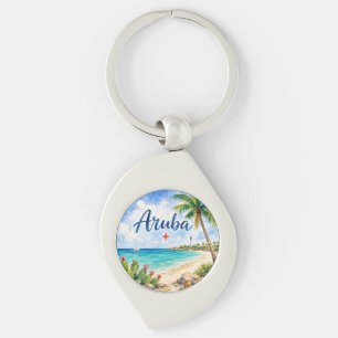 Llavero Recuerdo de viaje a la isla caribeña holandesa de 