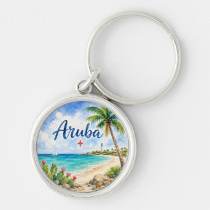 Llavero Recuerdo de viaje a la isla caribeña holandesa de 