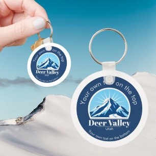 Llavero Recuerdo del área de esquí Deer Valley Utah 