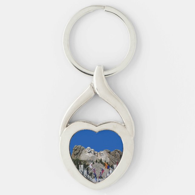 Llavero Recuerdo del Mt Rushmore del personalizable (Anverso)
