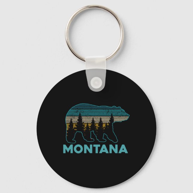 Llavero Recuerdo del oso grizzly de Montana (Anverso)