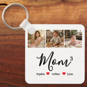 Llavero Recuerdo Minimalista Moderno para Mamá con Foto y