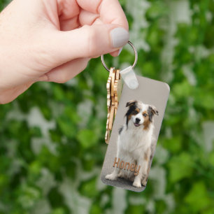 Llavero Recuerdo Personalizado con Foto de Mascota Nombre