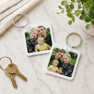Llavero Recuerdo personalizado de doble cara con dos fotos